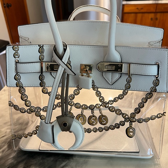 DeVesi Clear Boss Hand painted Tote - Picture 11 of 17